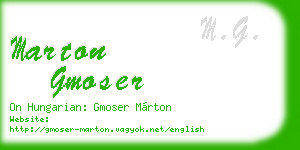 marton gmoser business card